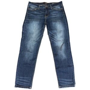 Womens Judy Blue 11/30‎ Distressed Relax Fit Mid Rise Blue Denim Jeans 30x27 Y2K